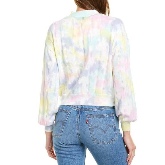 27 Miles Malibu Keaton Rainbow Dye Cardigan Sweater Small Cotton - Picture 8 of 8